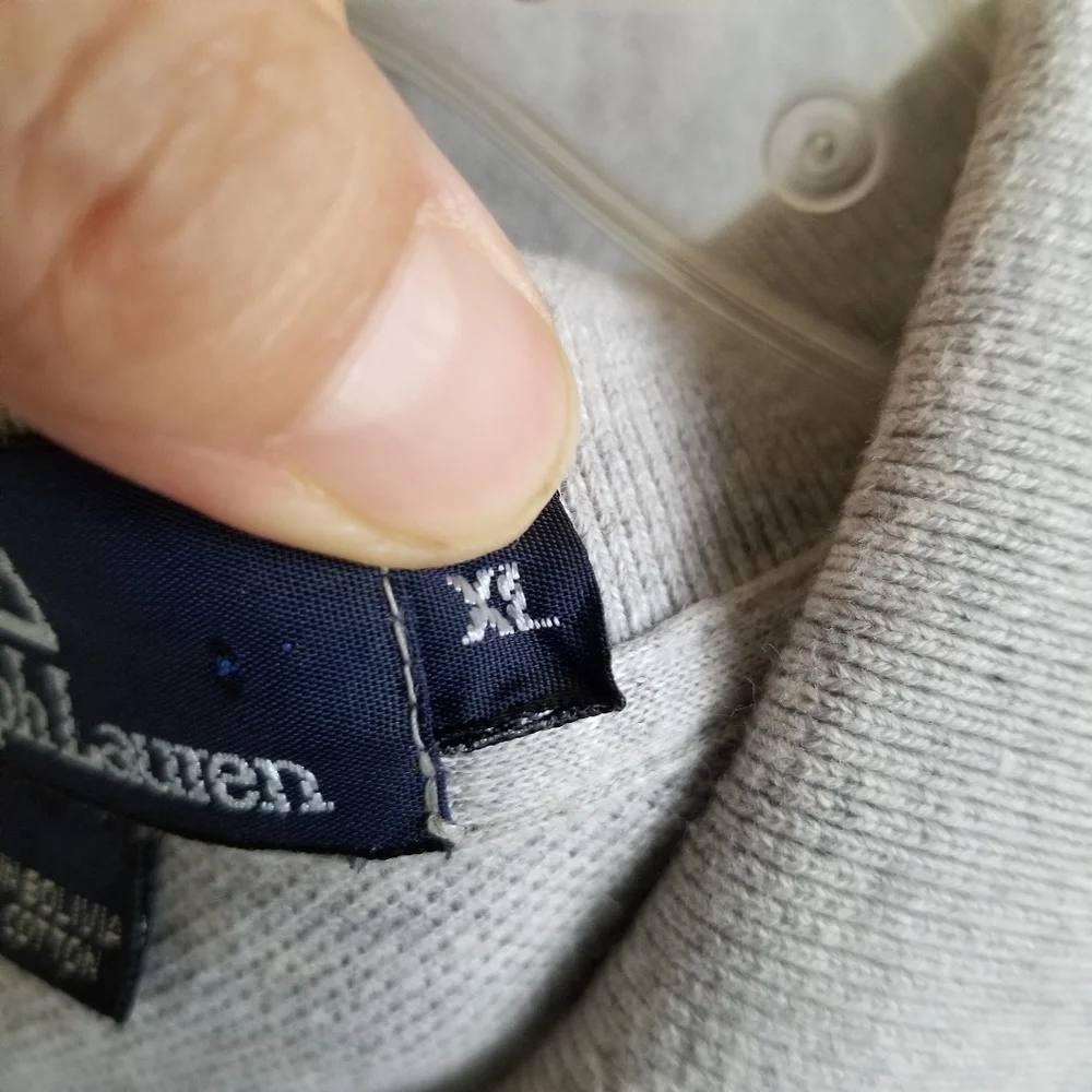 Vintage‎ Polo Ralph Lauren Polo Shirt Mens XL Gray Heathered Short Sleeve